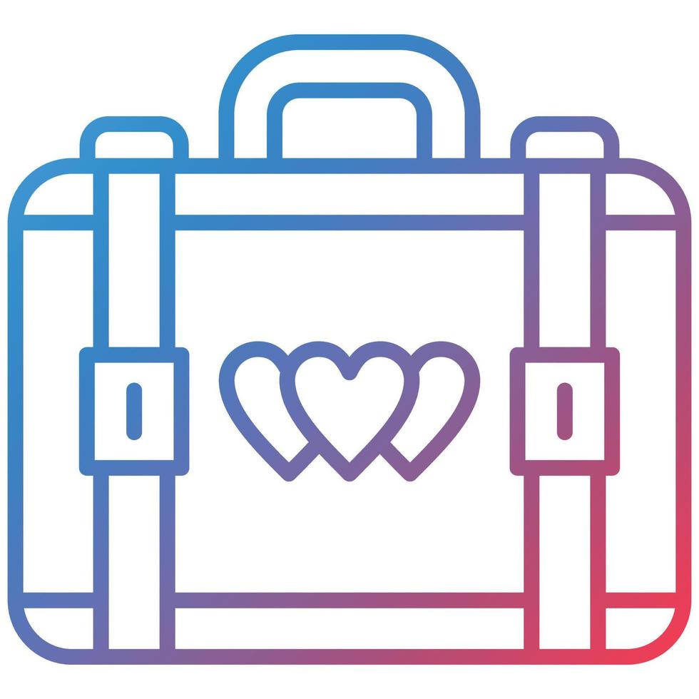 Suitcase Line Gradient Icon vector