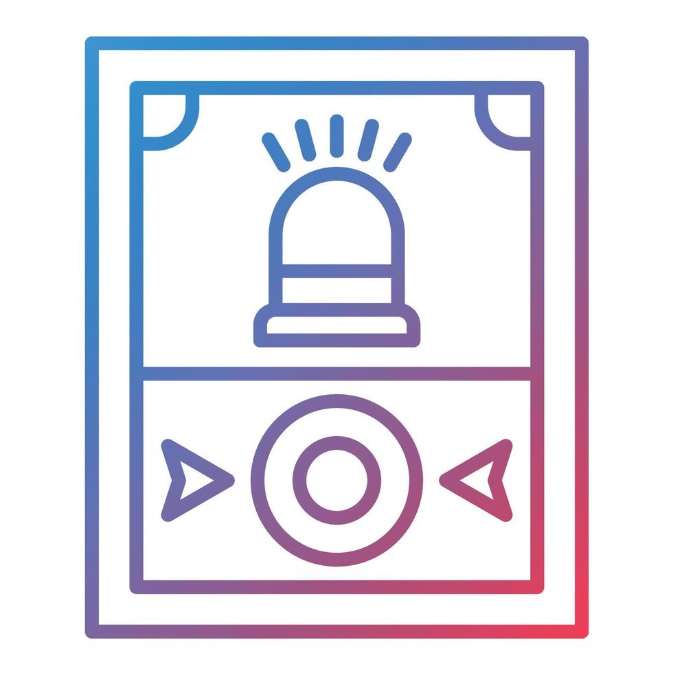 Fire Alarm Line Gradient Icon vector