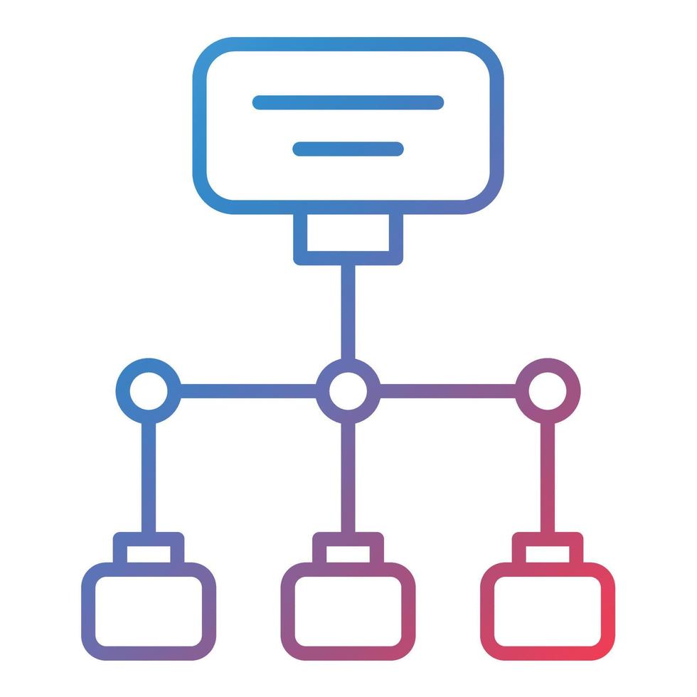 Workflow Line Gradient Icon vector