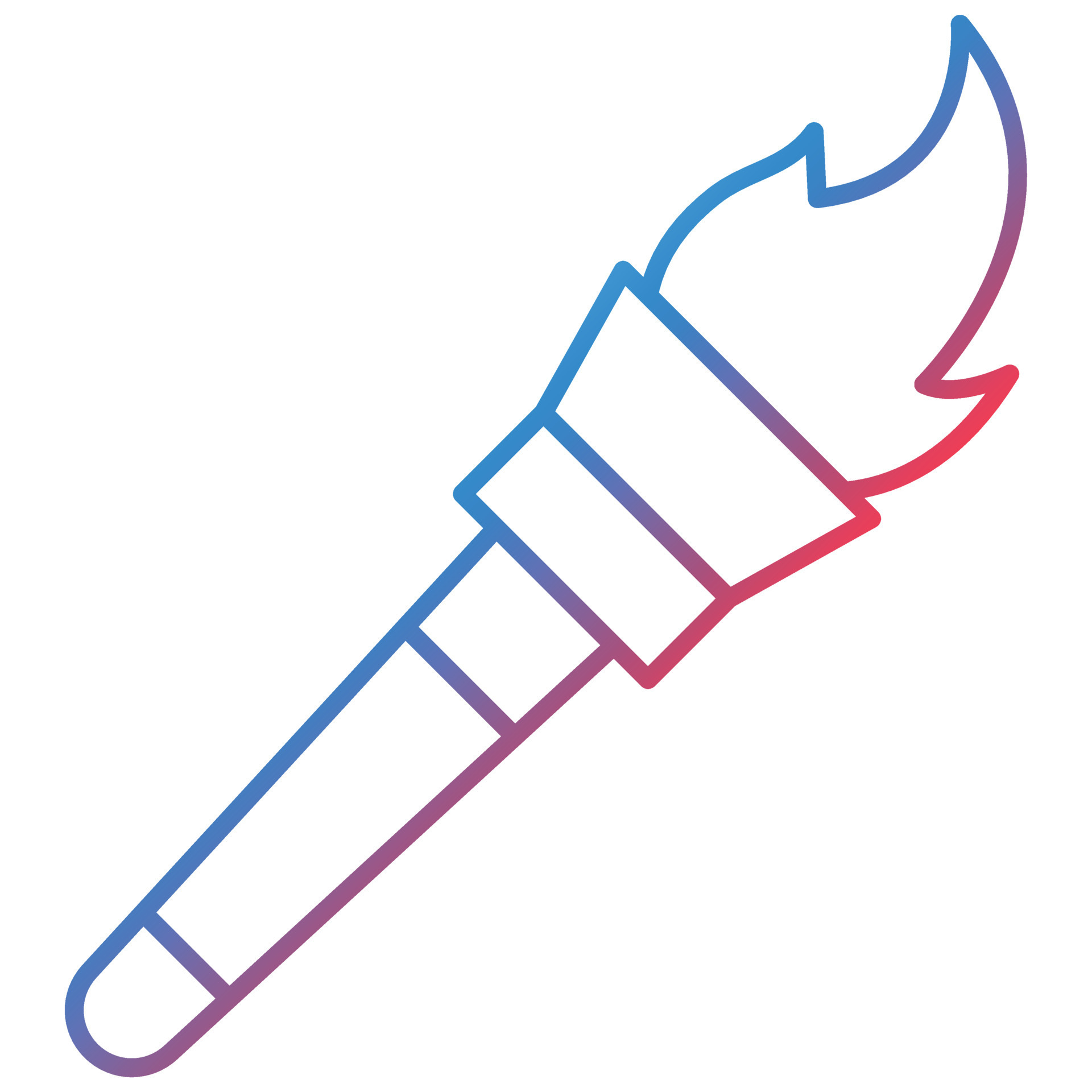 Torch Line Gradient Icon 18718334 Vector Art at Vecteezy