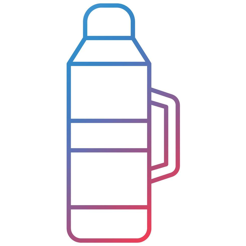 Thermos Line Gradient Icon vector