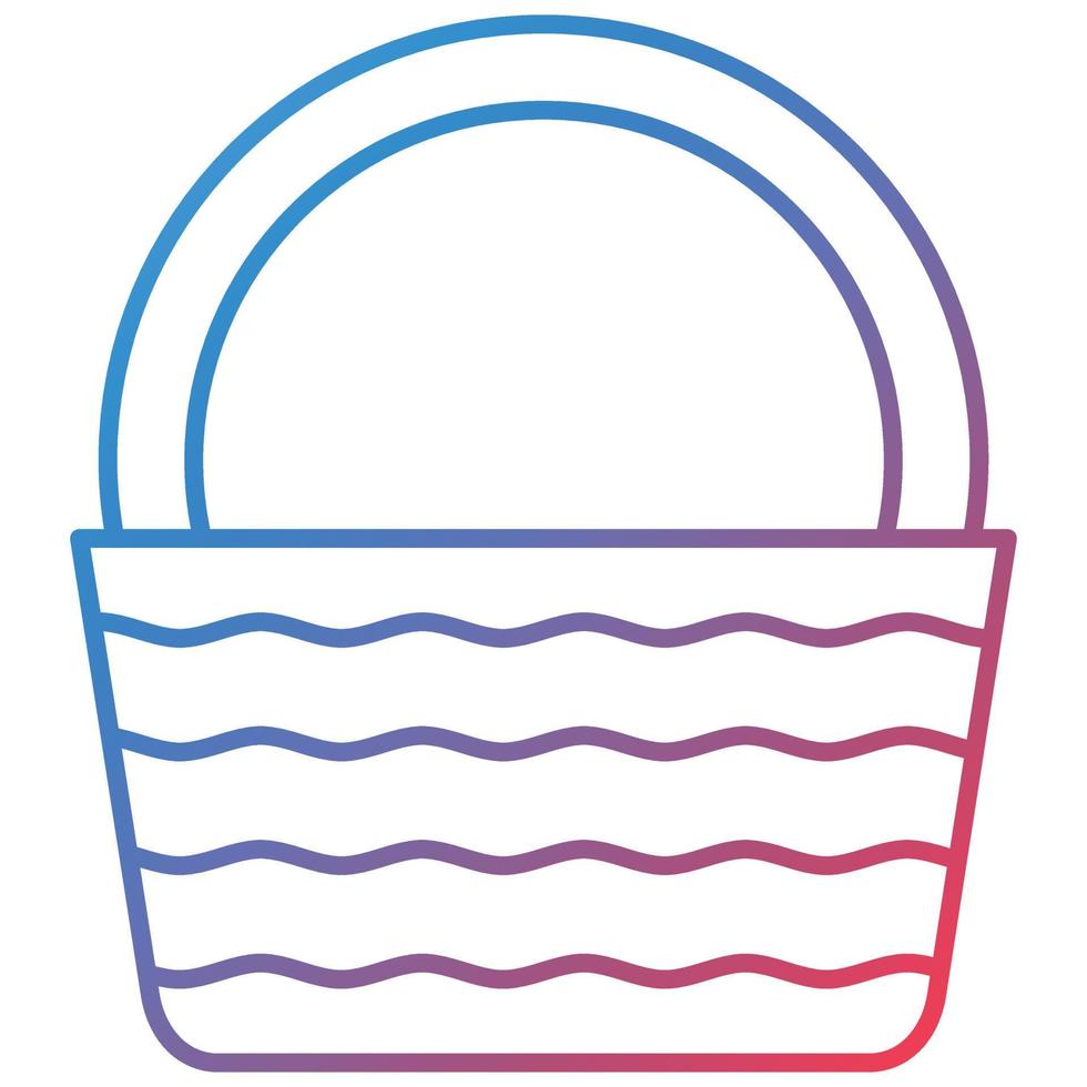 Basket Line Gradient Icon vector