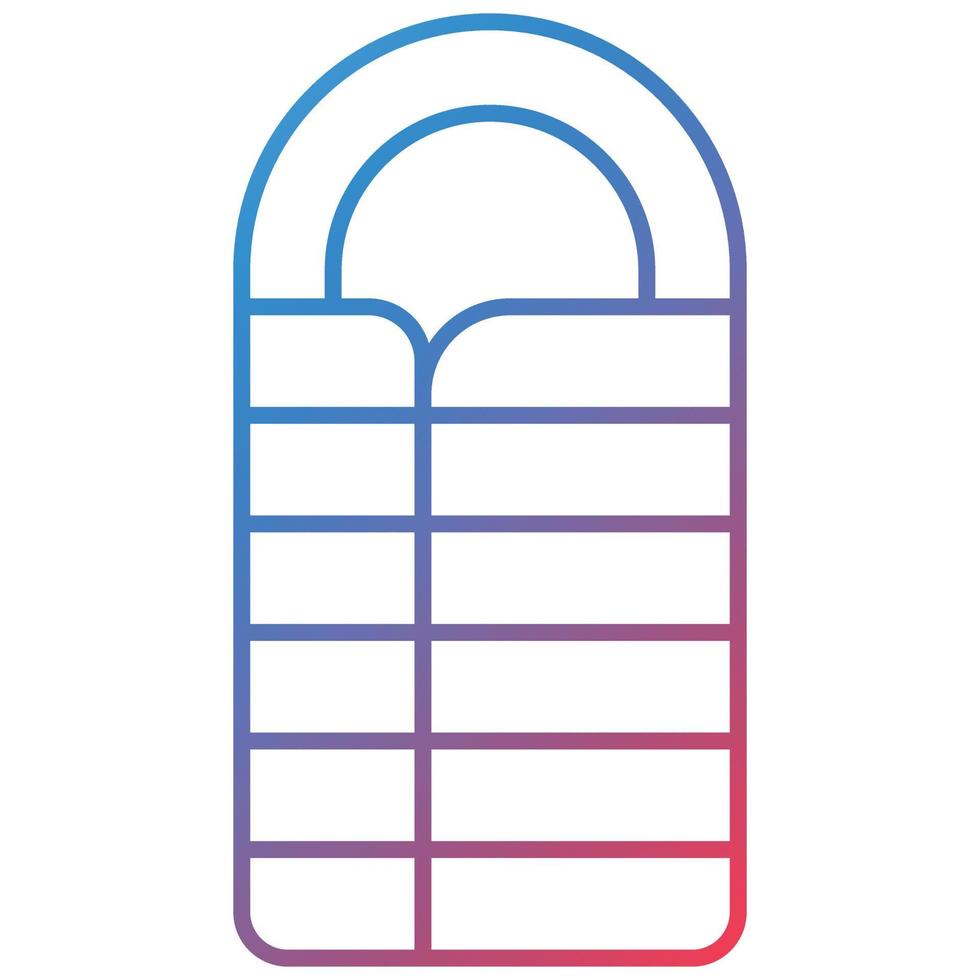 Sleeping Bag Line Gradient Icon vector