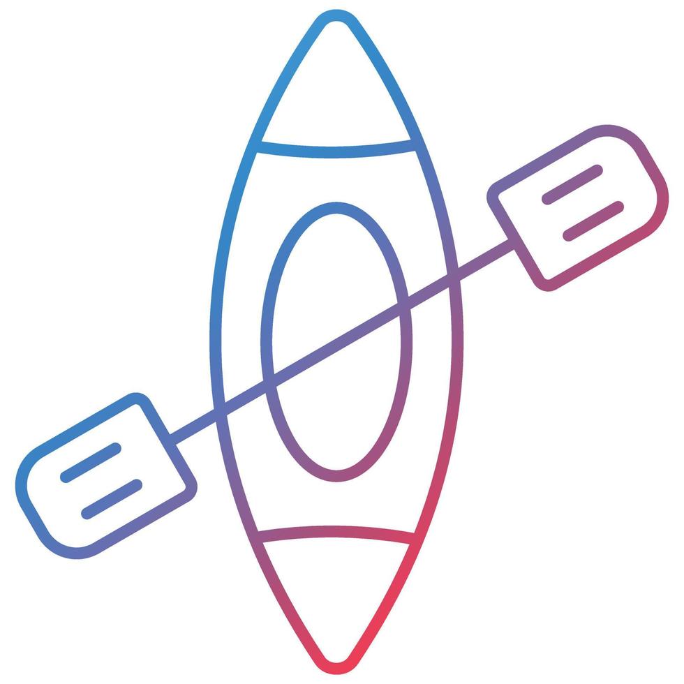 Kayak Line Gradient Icon vector