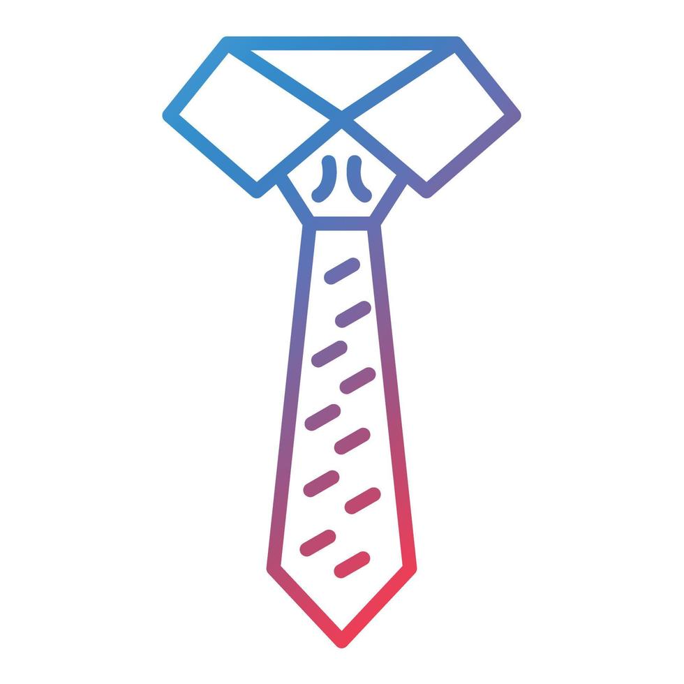 Tie Line Gradient Icon vector