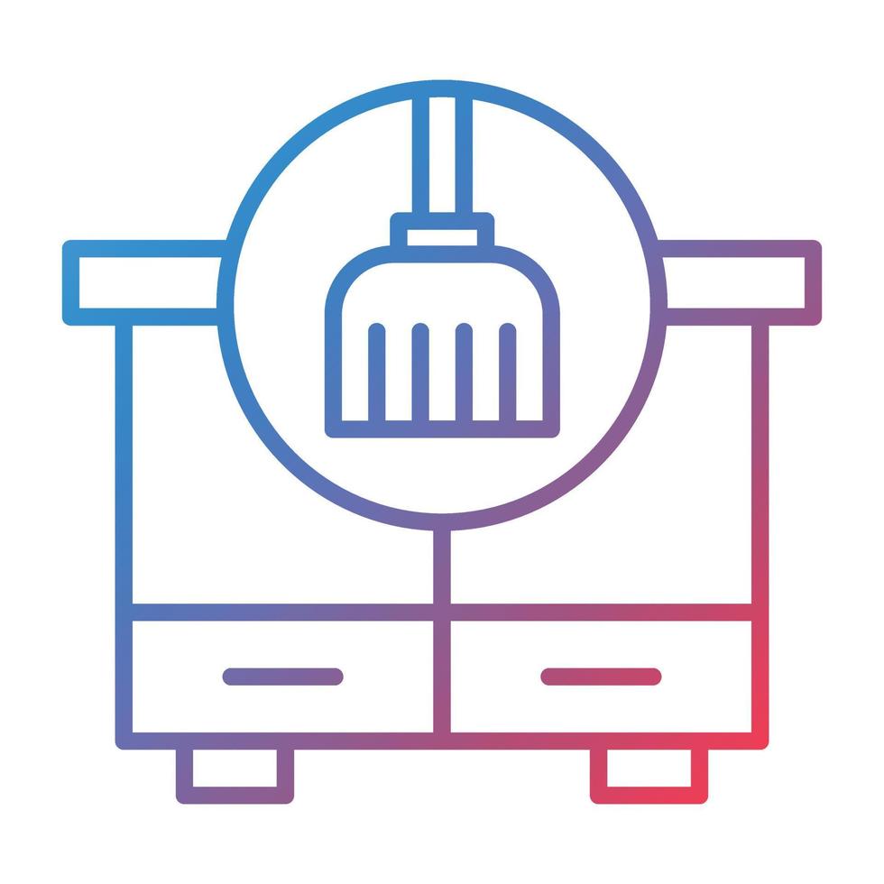 Dusting Line Gradient Icon vector