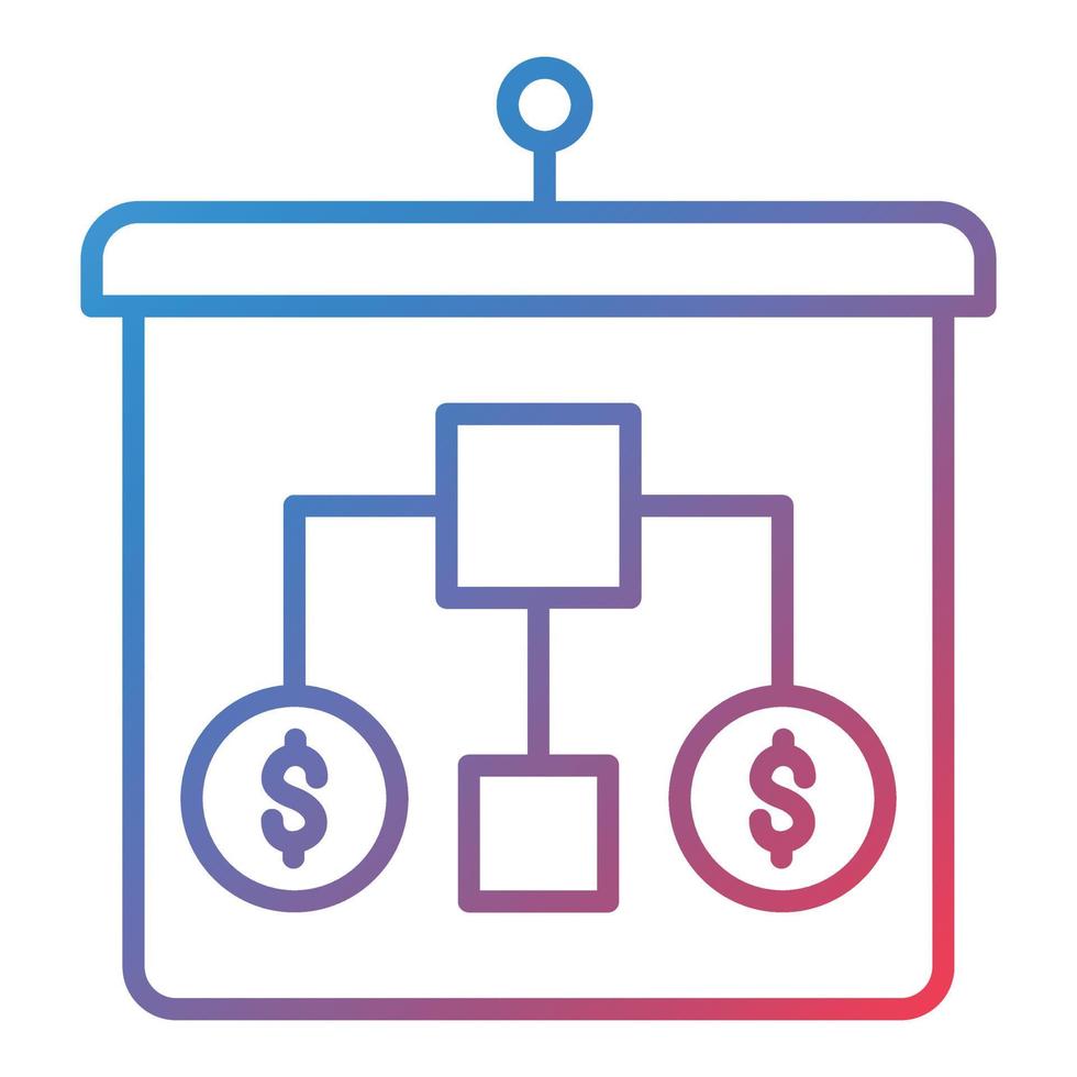 Planning Line Gradient Icon vector