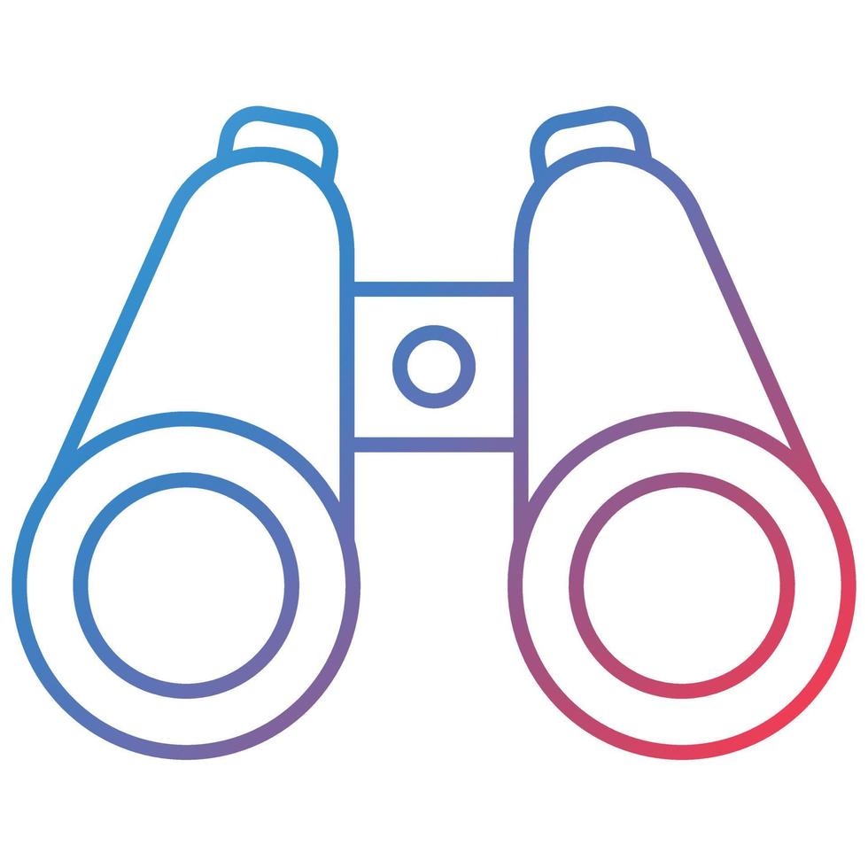 Binoculars Line Gradient Icon vector