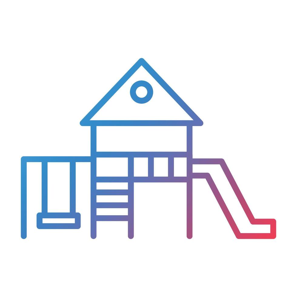 Playground Line Gradient Icon vector