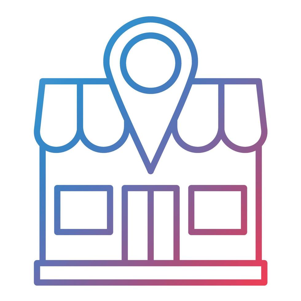 Location Line Gradient Icon vector