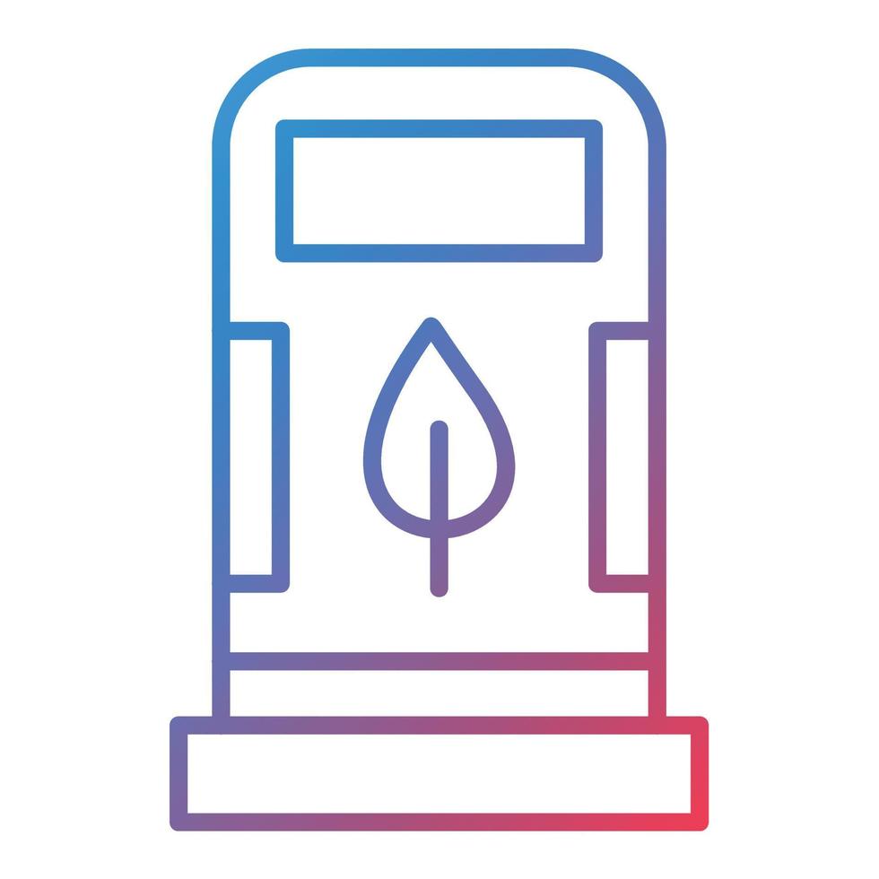 Eco Fuel Line Gradient Icon vector