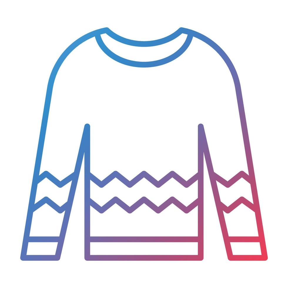 Sweater Line Gradient Icon vector