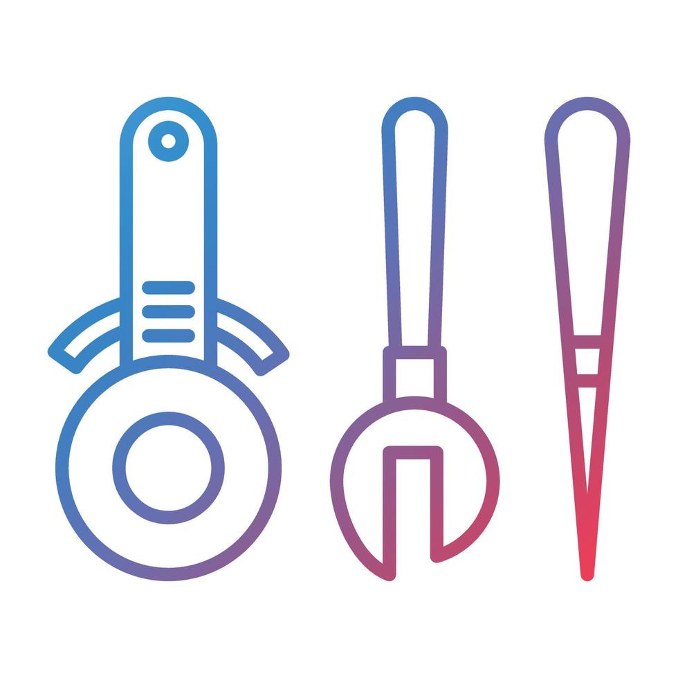 Sewing Tool Line Gradient Icon vector