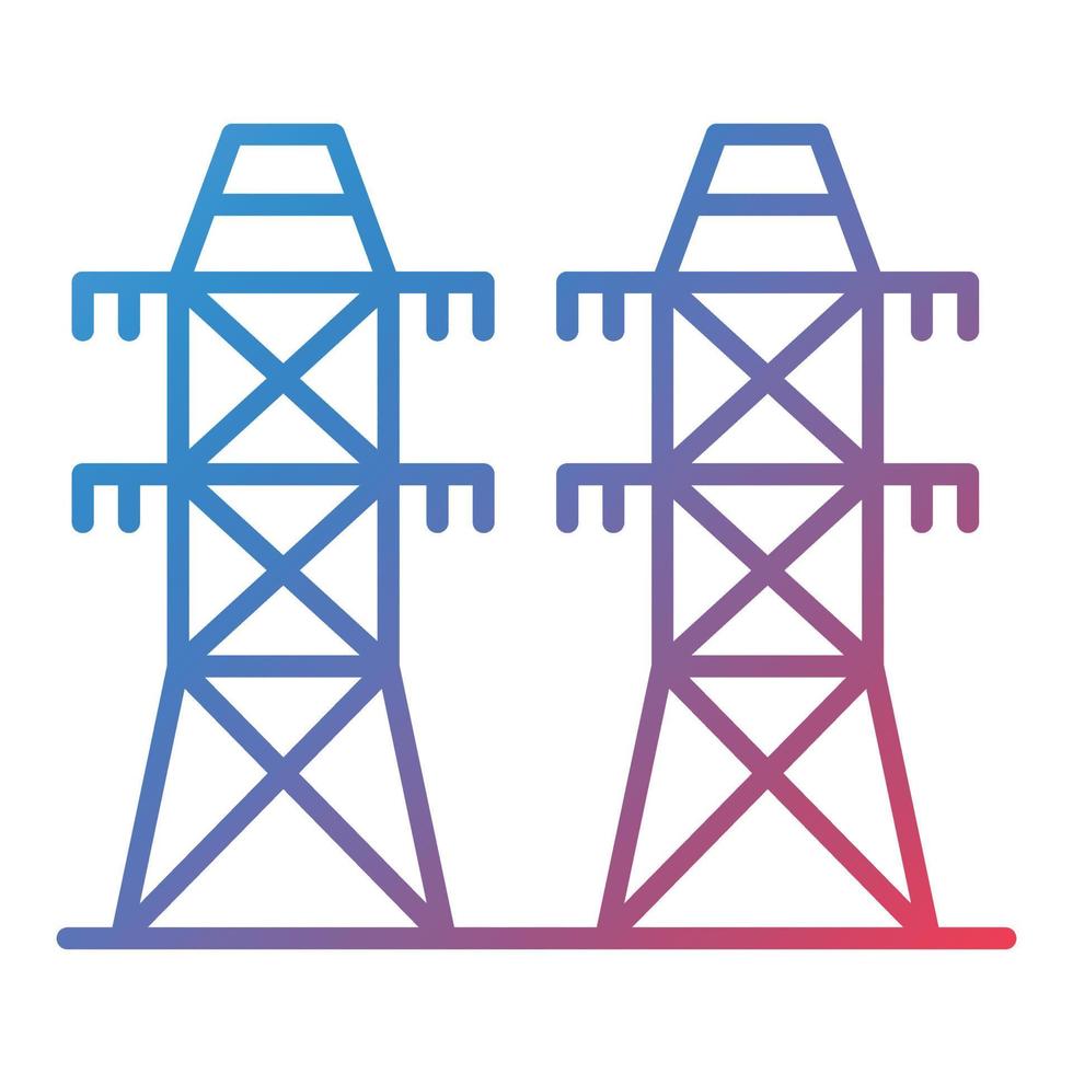 Electrical Energy Line Gradient Icon vector