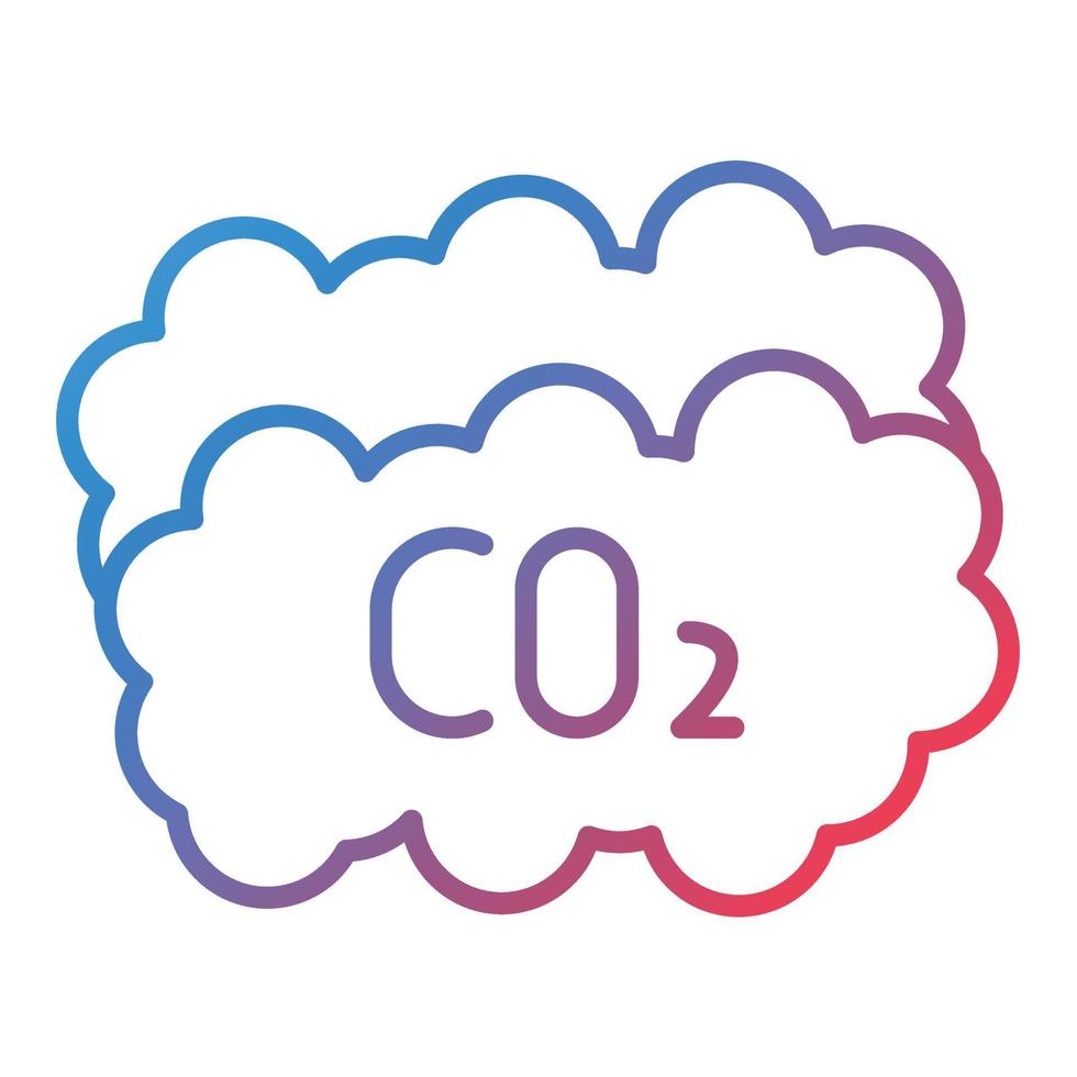 Carbon dioxide Line Gradient Icon vector