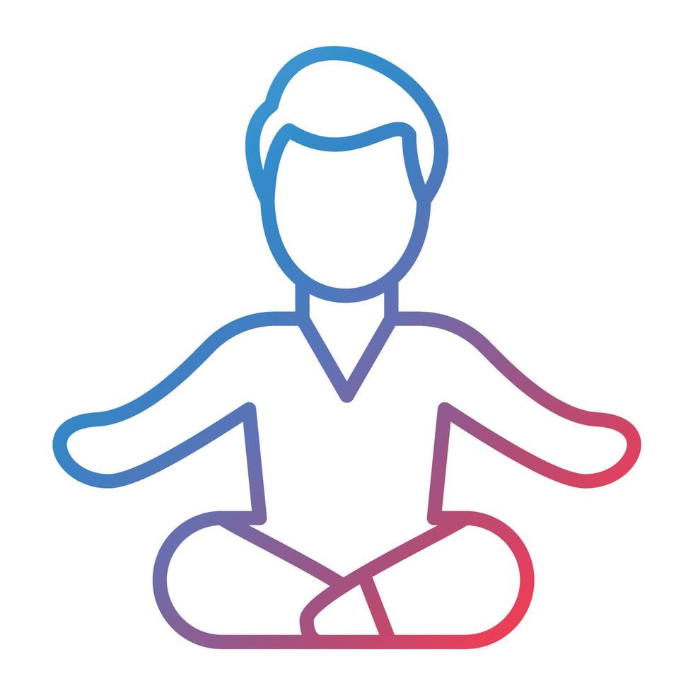 Meditation Line Gradient Icon vector