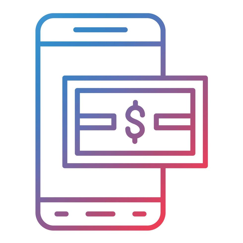 Payment Sent Line Gradient Icon vector