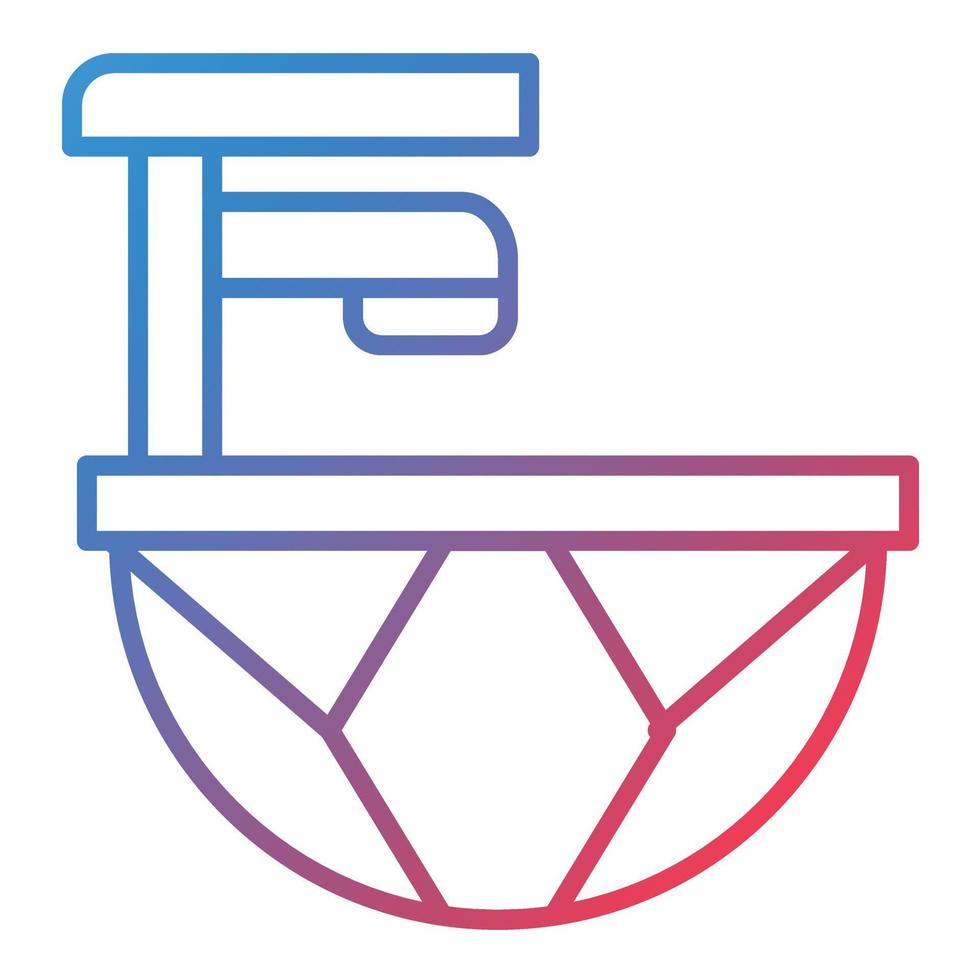 Sink Line Gradient Icon vector