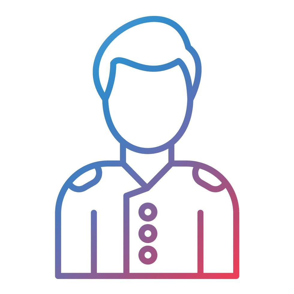 Concierge Line Gradient Icon vector