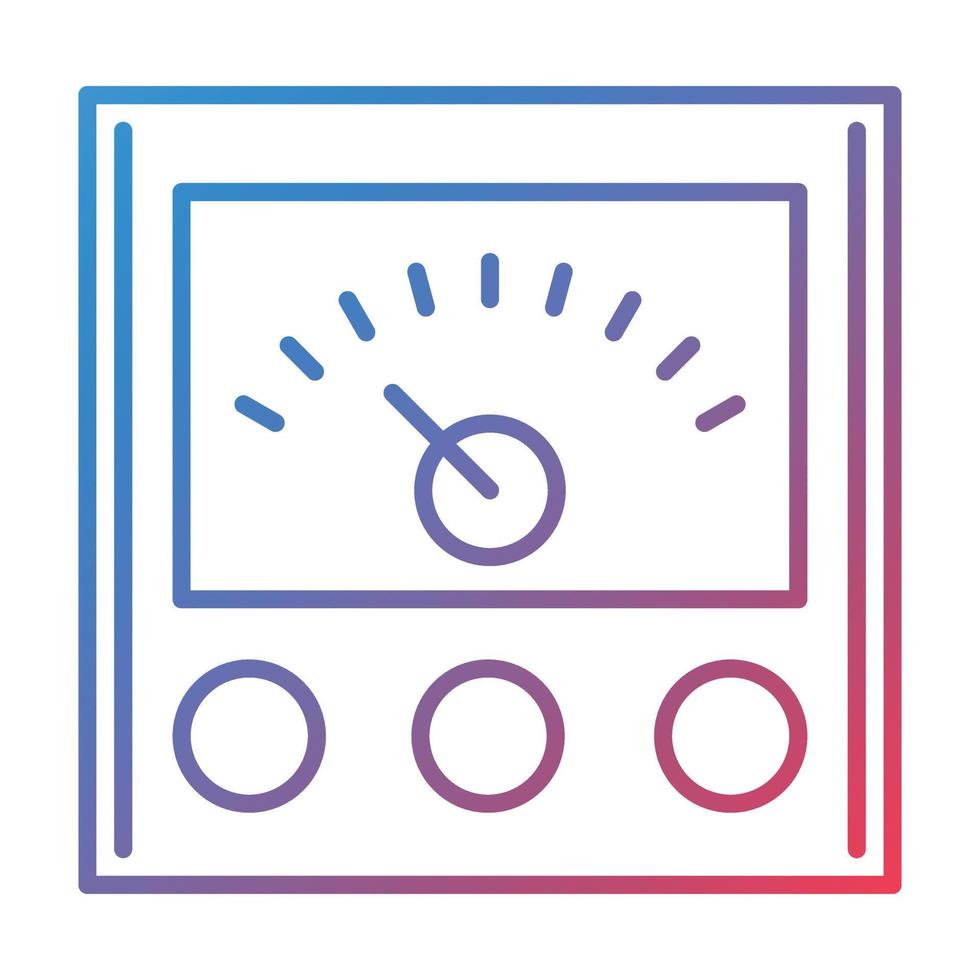 Voltage Indicator Line Gradient Icon vector