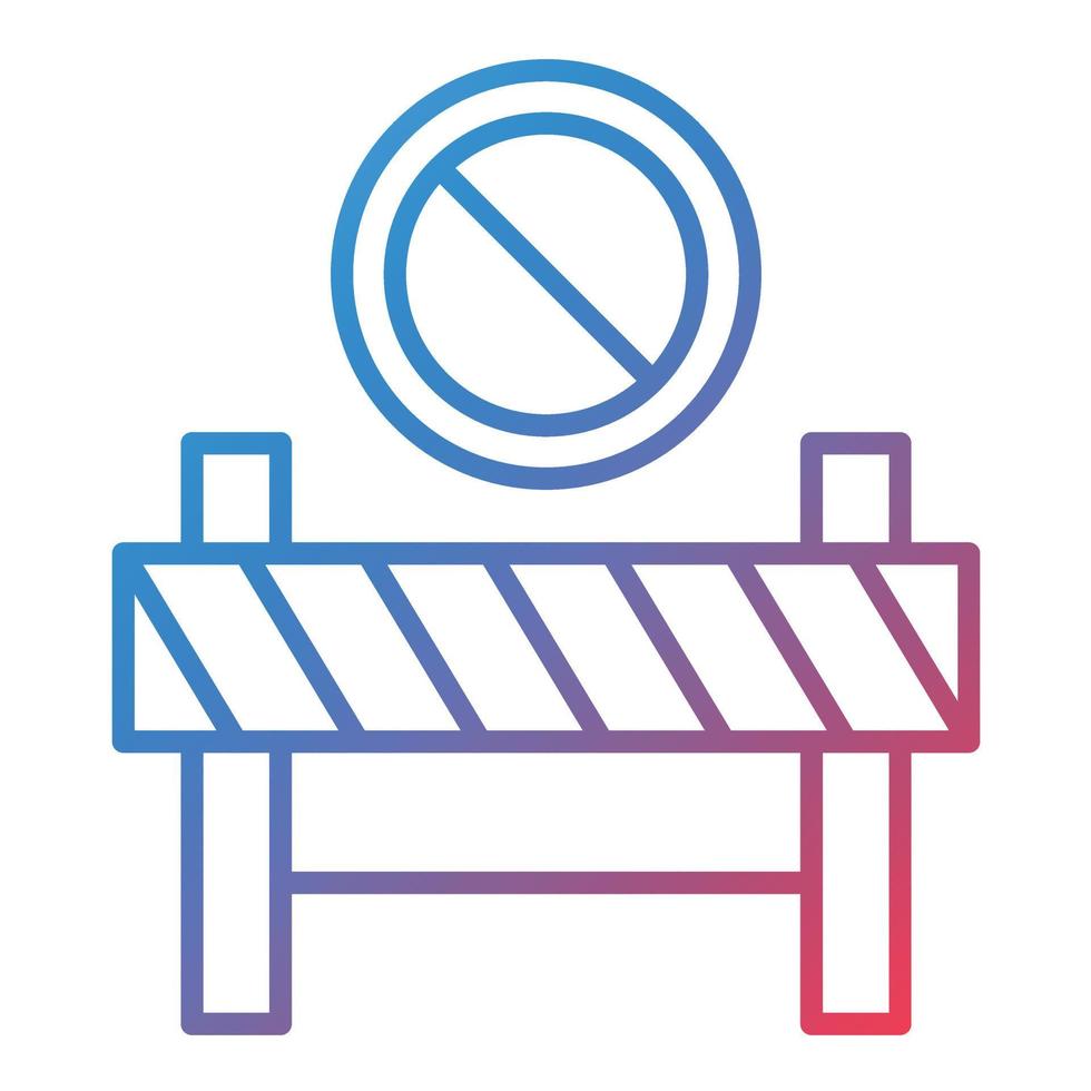 Restricted Area Line Gradient Icon vector