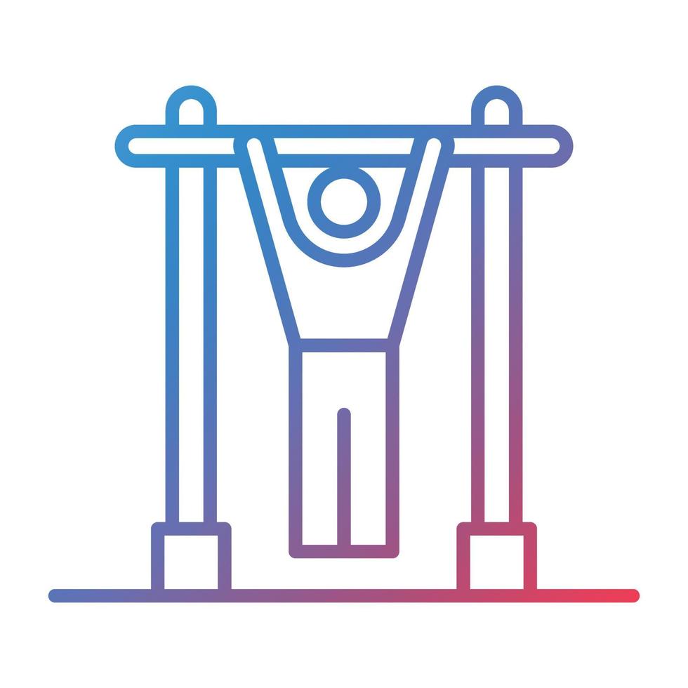 Pull Up Line Gradient Icon vector