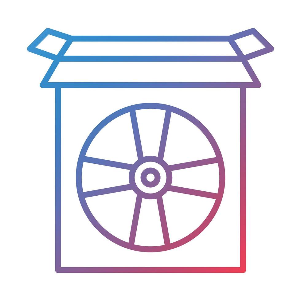 CD Box Line Gradient Icon vector