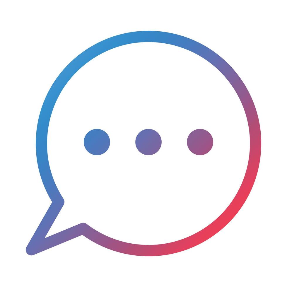 Chat Line Gradient Icon vector