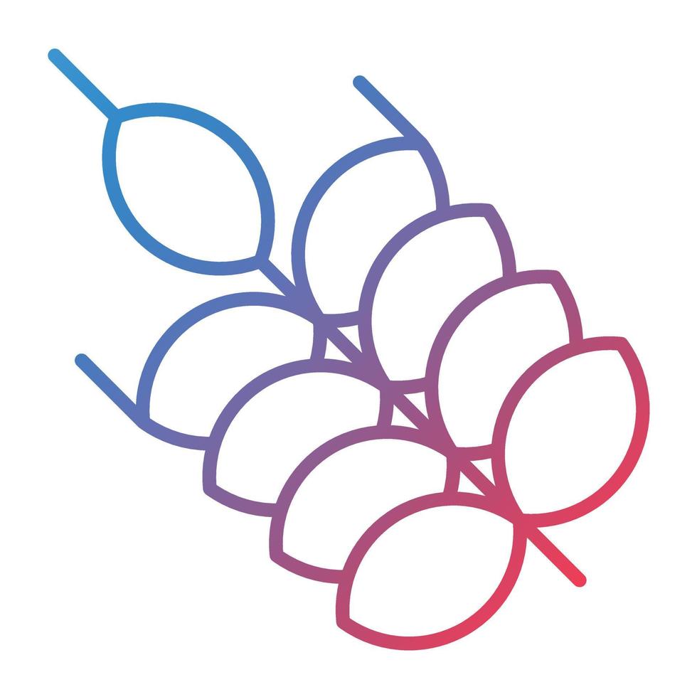 Wheat Line Gradient Icon vector