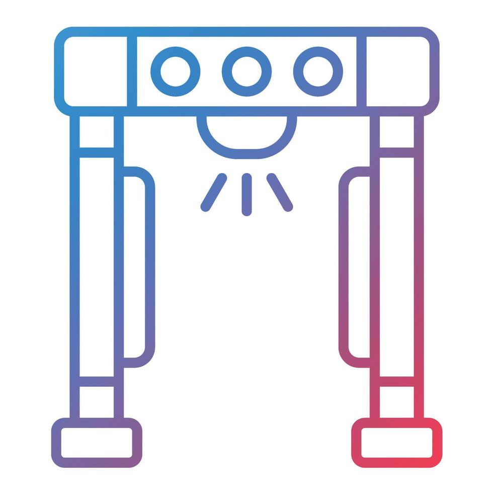 Metal Detector Line Gradient Icon vector