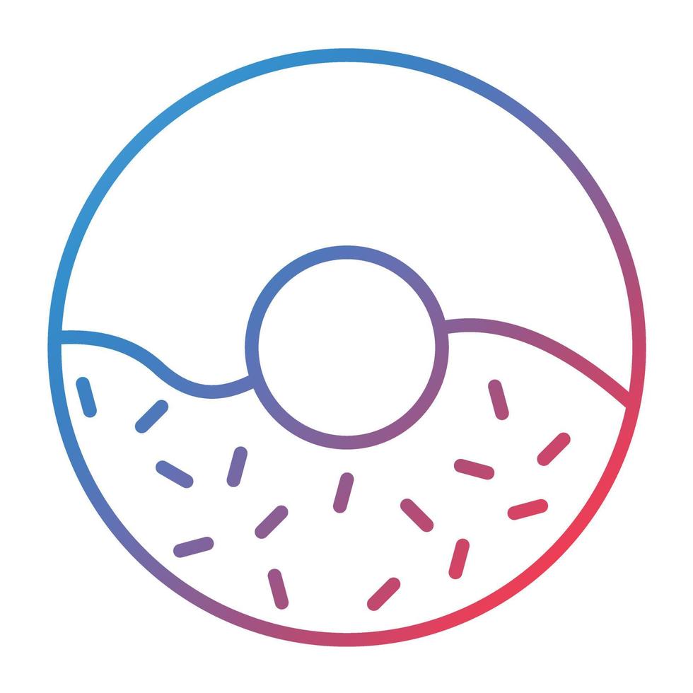 Donuts Line Gradient Icon vector