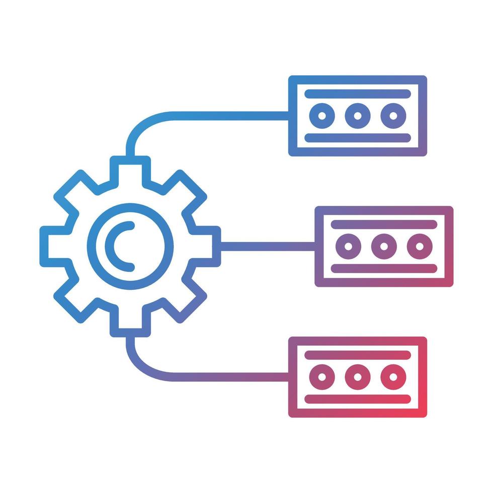 Planning Line Gradient Icon vector