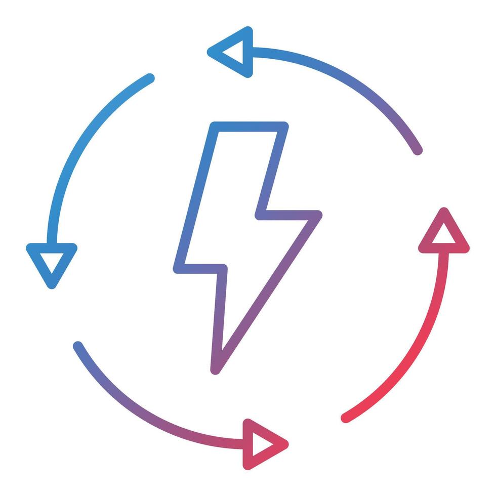 Energy Consumption Line Gradient Icon vector