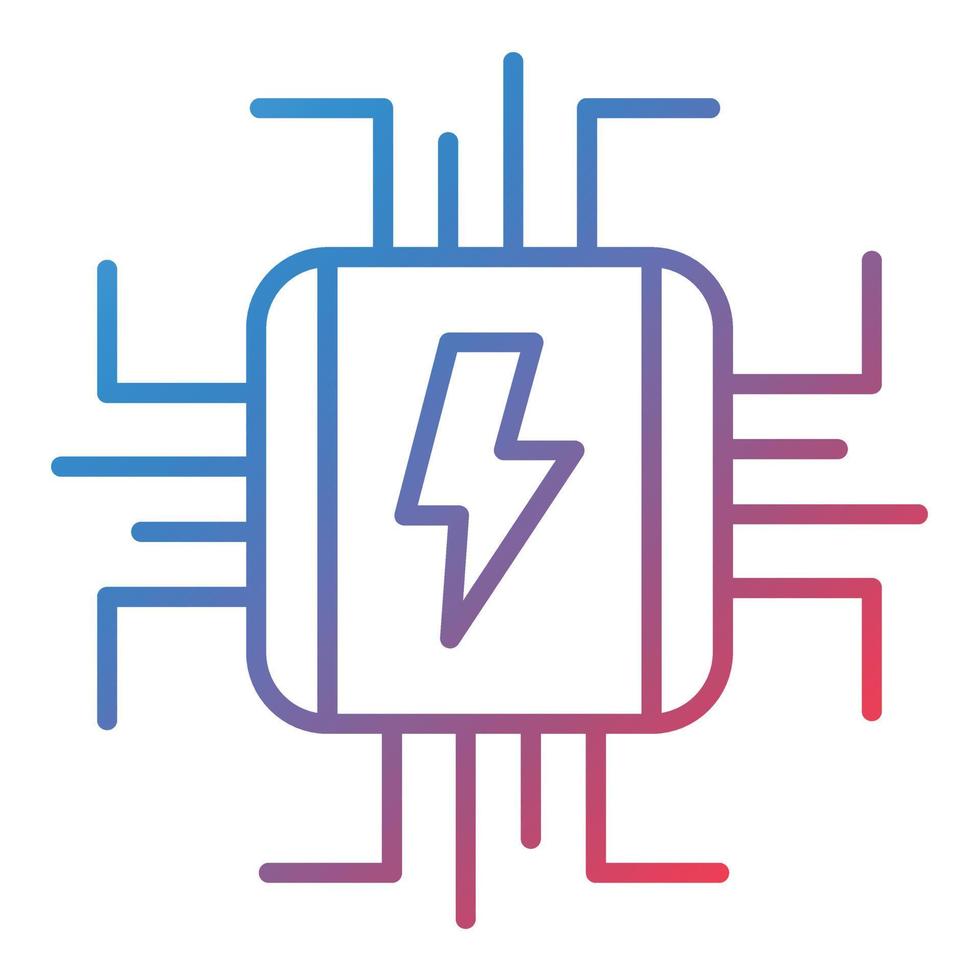 Energy System Line Gradient Icon vector