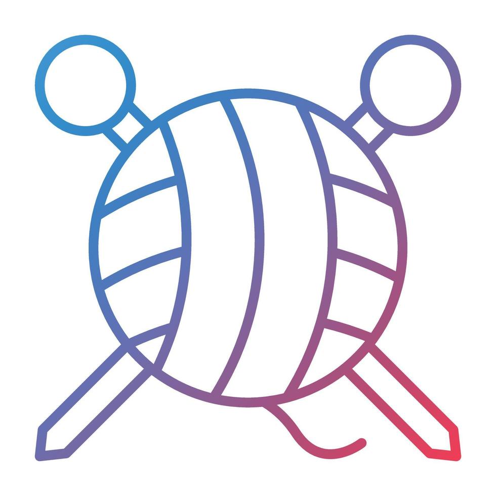 Knitting Line Gradient Icon vector