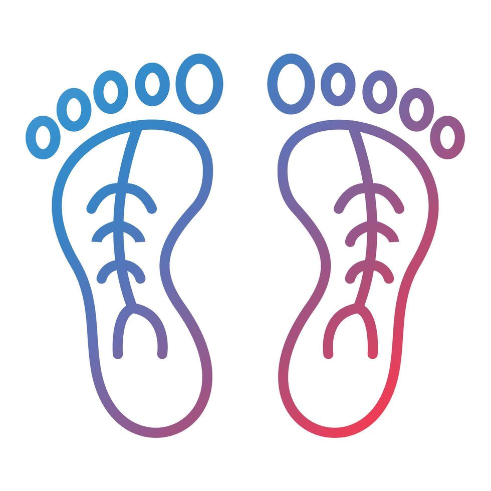 Carbon Footprint Line Gradient Icon vector
