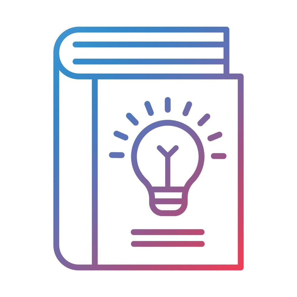 Advice Book Line Gradient Icon vector