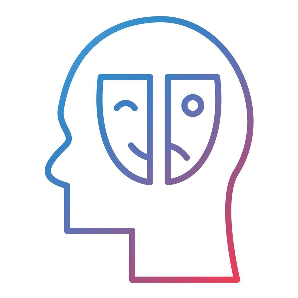 Personality Disorder Line Gradient Icon vector