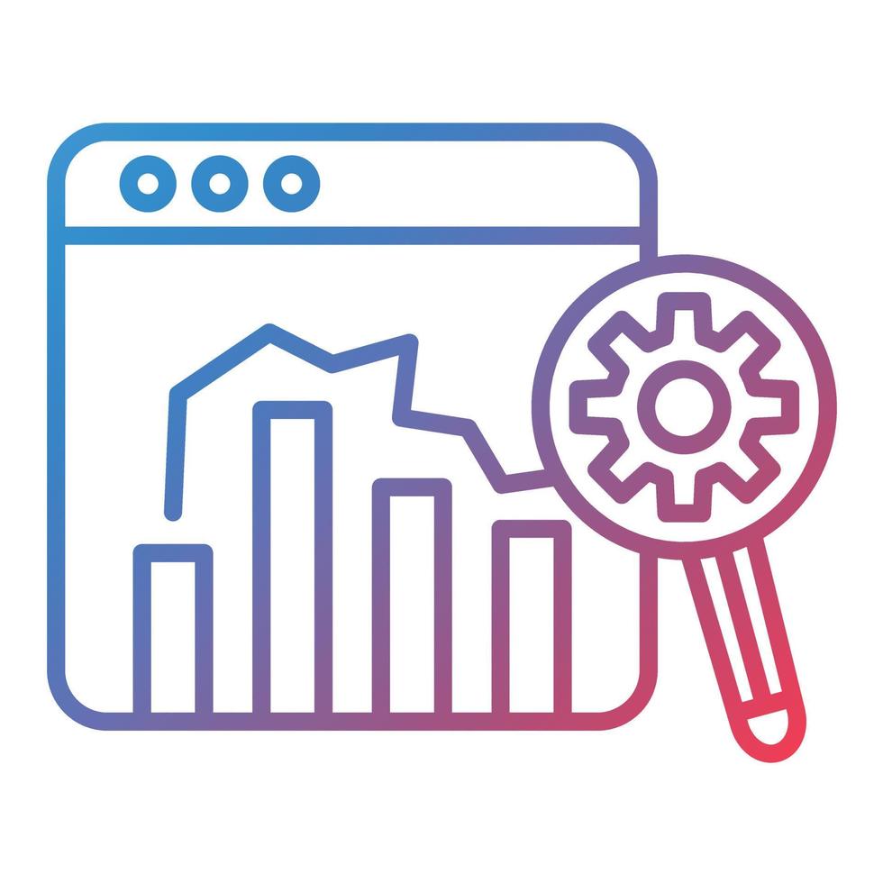 Testing Report Line Gradient Icon vector