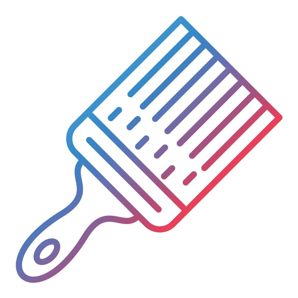 Paint Brush Line Gradient Icon vector