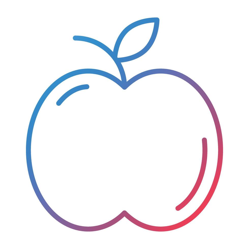 Apple Line Gradient Icon vector