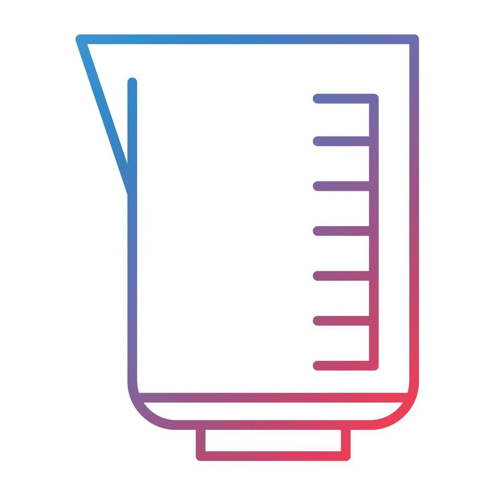 Measuring Cup Line Gradient Icon vector