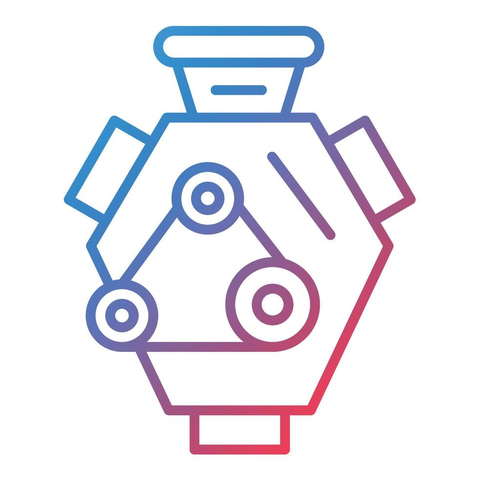Engine Line Gradient Icon vector