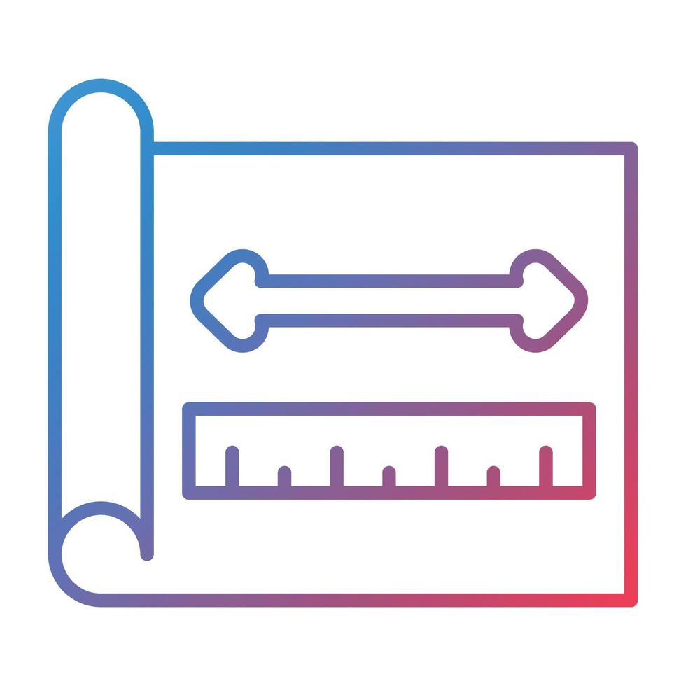 Design Plan Line Gradient Icon vector