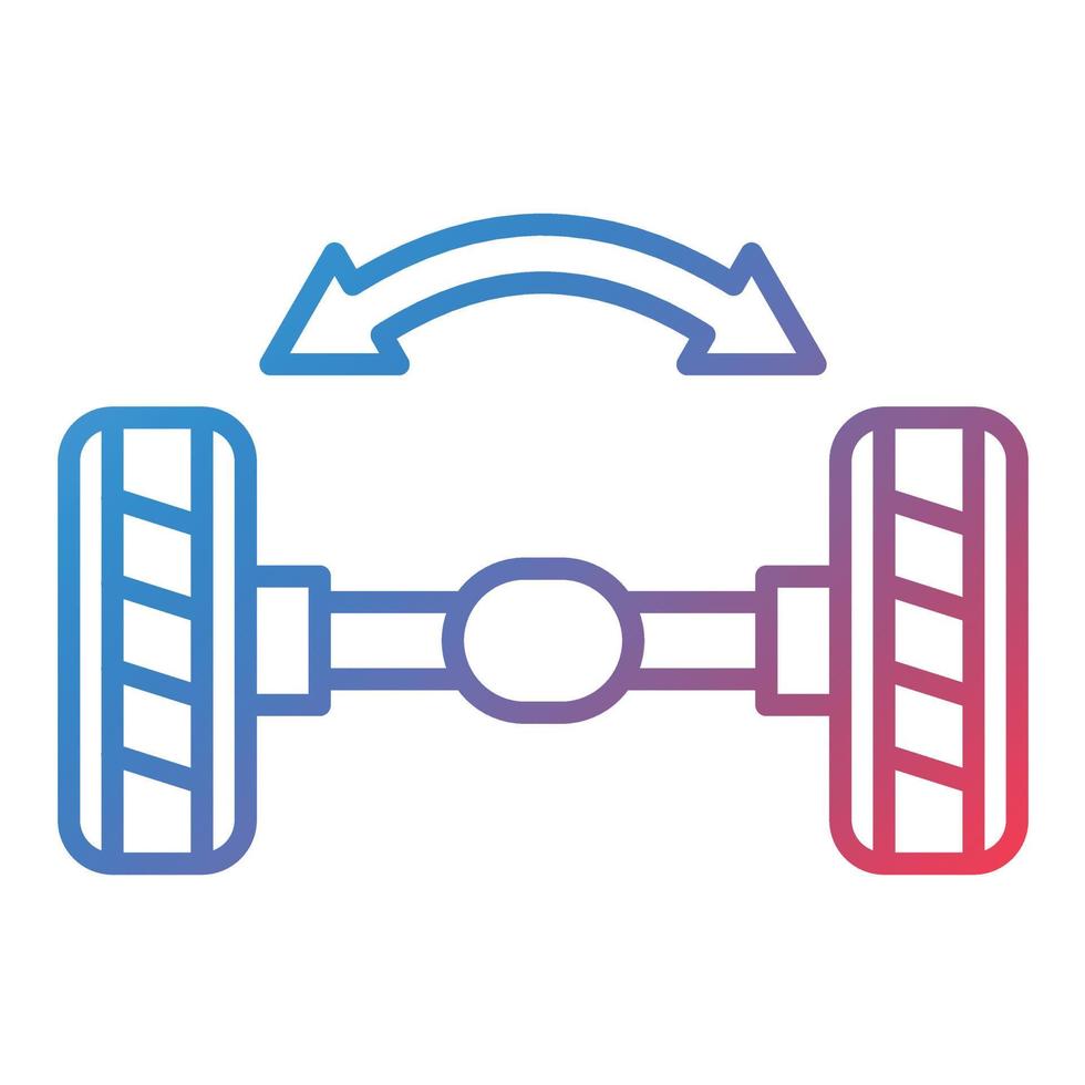Wheel Alignment Line Gradient Icon vector