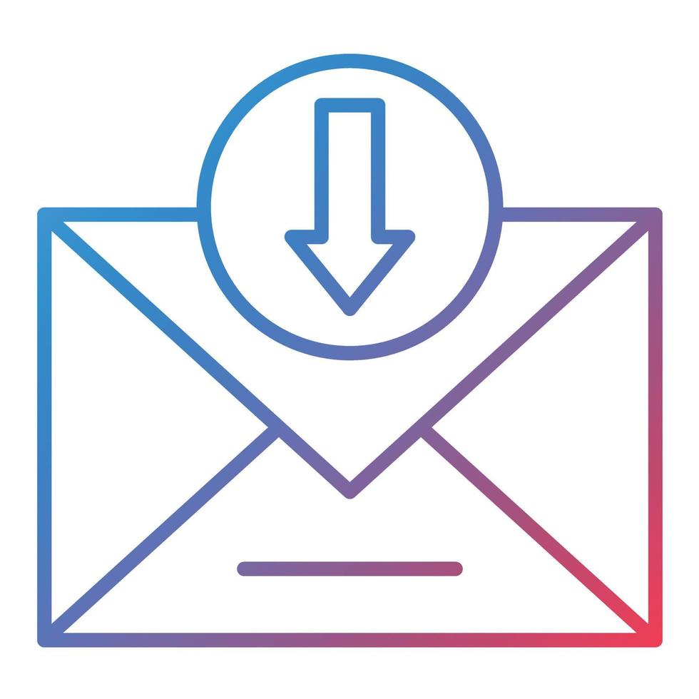 Inbox Line Gradient Icon vector