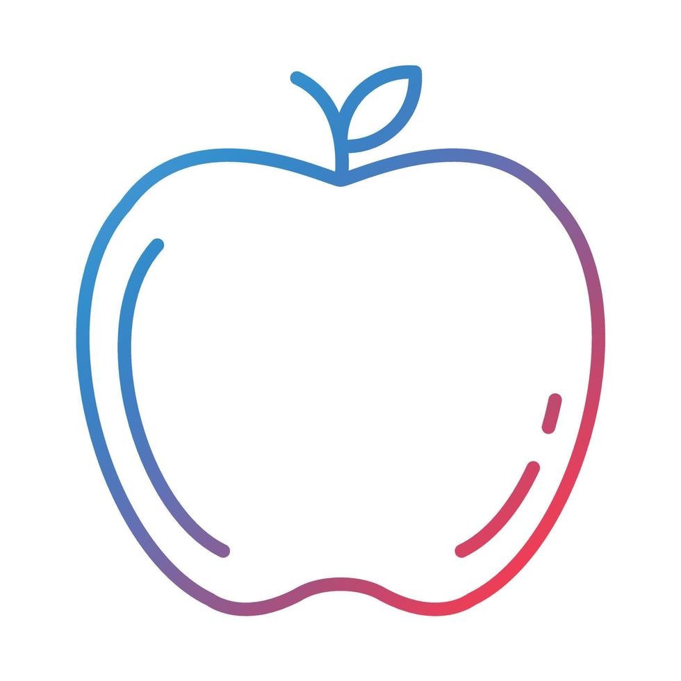 Apple Line Gradient Icon vector