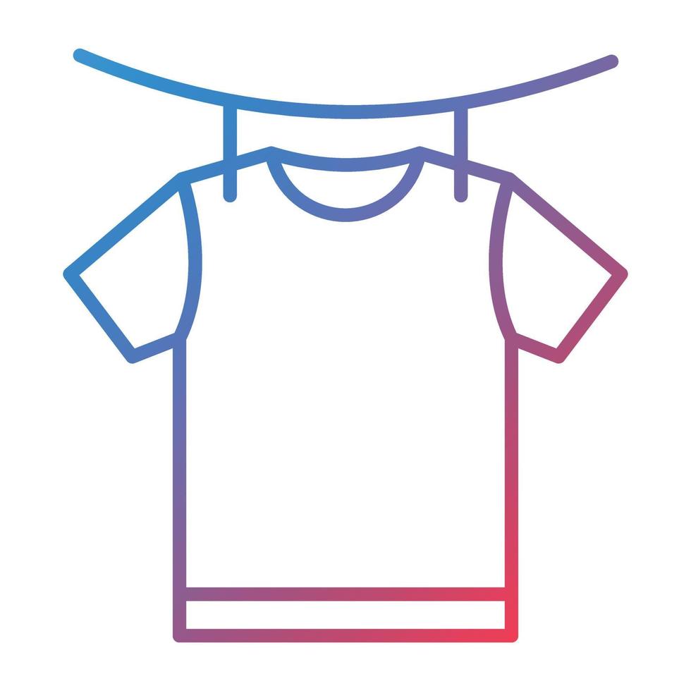 Drying Clothes Line Gradient Icon vector