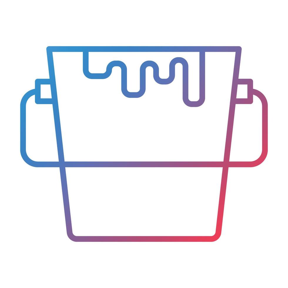 Paint Bucket Line Gradient Icon vector