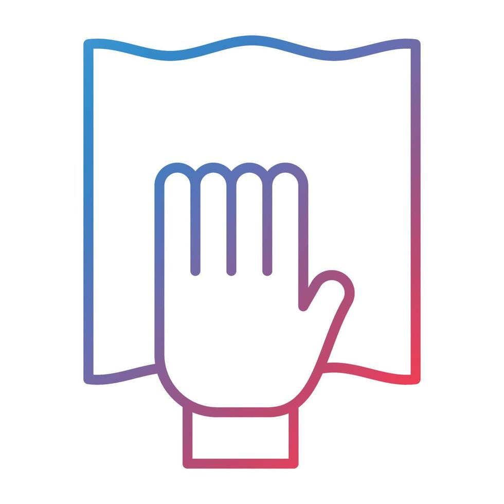Cleaning Cloth Line Gradient Icon vector